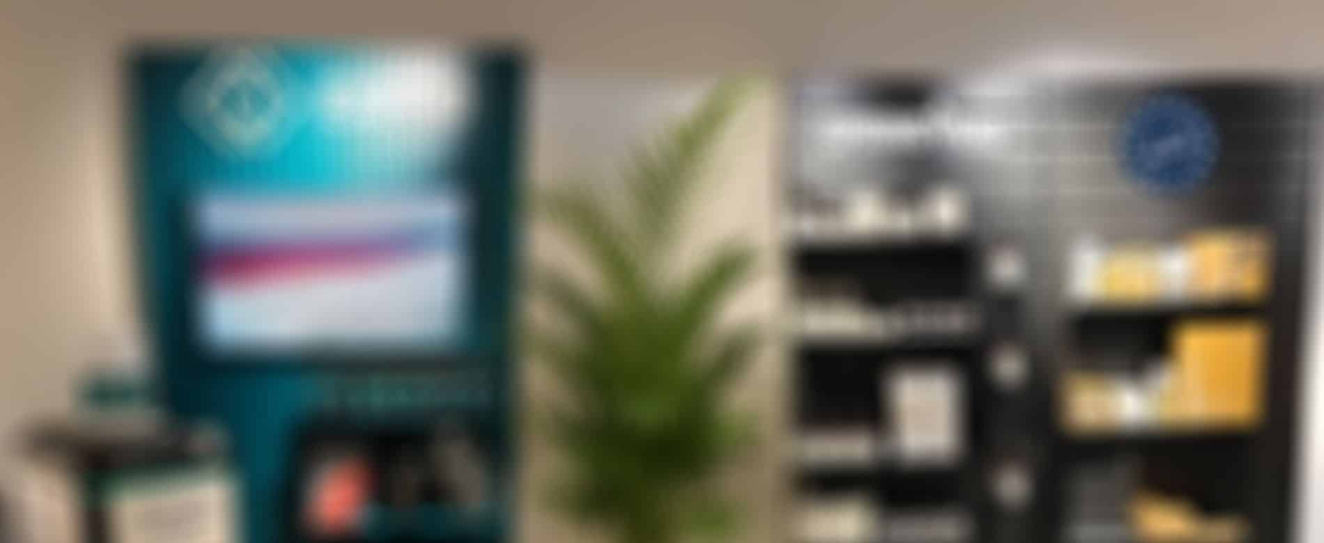 Blurred image of our new showroom as a teaser